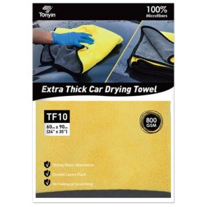 XXL ZACHTE DROOGDOEK GEEL/GRIJS